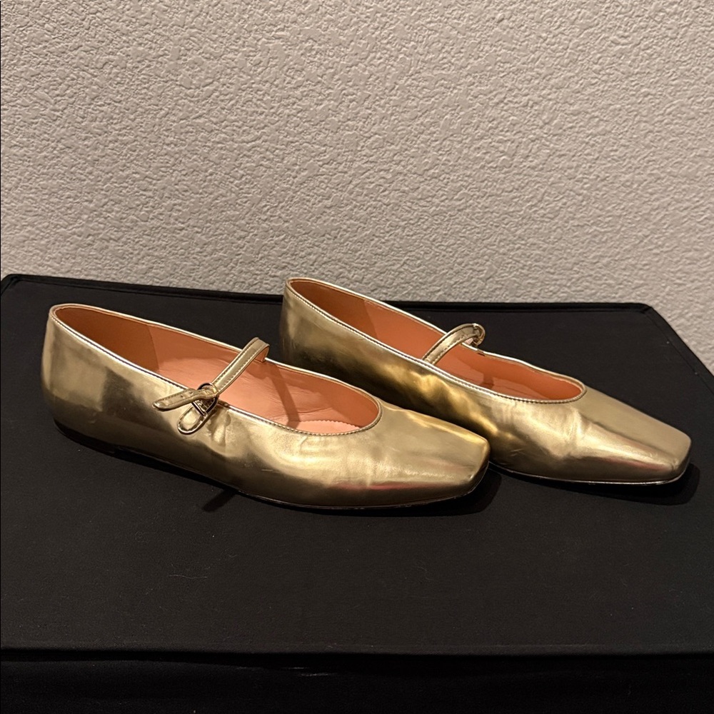 J. Crew Women's Anya Mary Jane flats in metallic - Picture 2 of 14